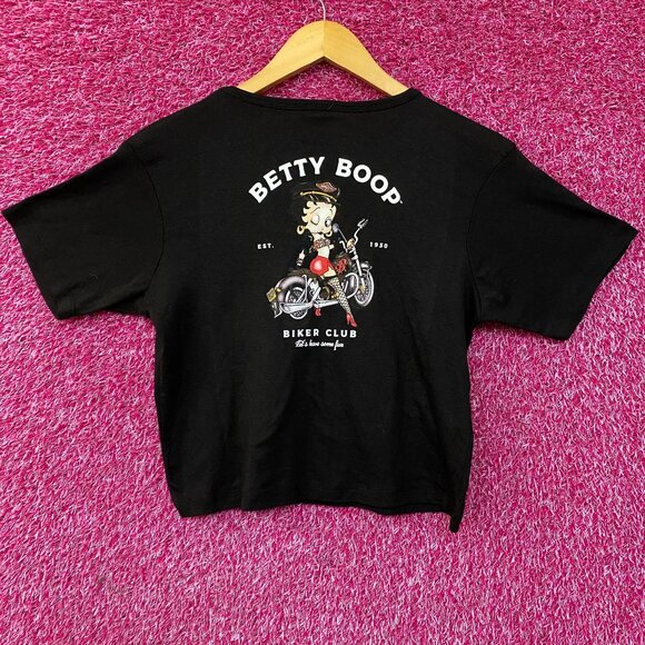Betty Boop Biker Club Motorcycle Crop Top XL - Picture 4 of 5